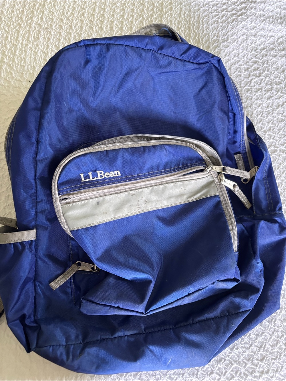 L.L. Bean Royal Blue Backpack with Gray Accents